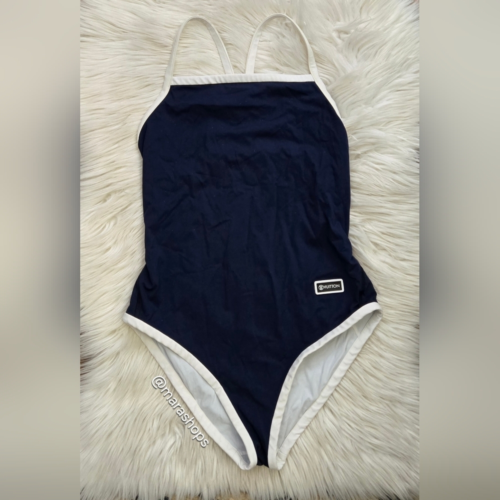Louis Vuitton Navy One Piece Swimsuit